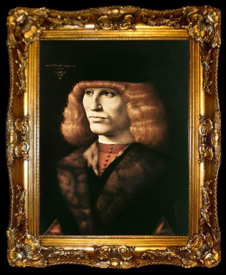 framed  PREDIS, Ambrogio de Portrait of a Young Man sgt, ta009-2